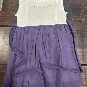 Well Dressed Wolf Purple and Cream Kids Formal Dress purple dens size 5